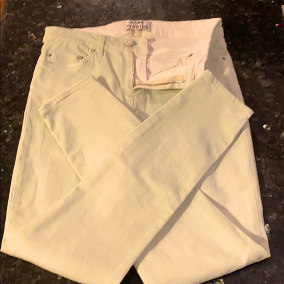 ACNE STUDIOS JEANS 28/32 Spring Summer Club Beach Skinny Hamptons Mint Green - Picture 5 of 6